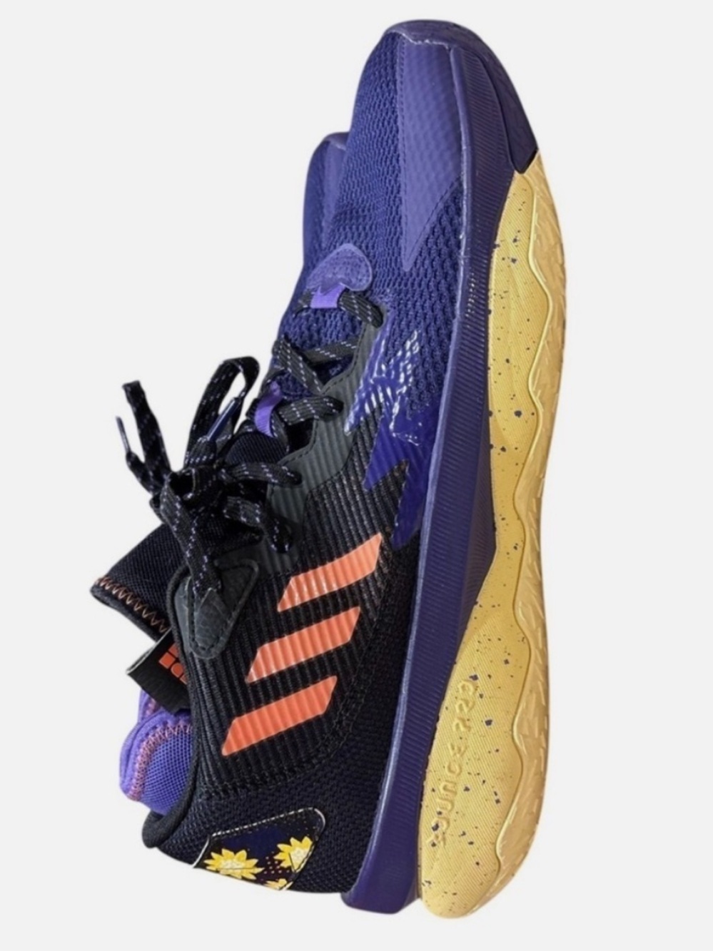 Men's Adidas Dame 8 Honoring Black Excellence Black/Purple Sneakers Sz 11.5